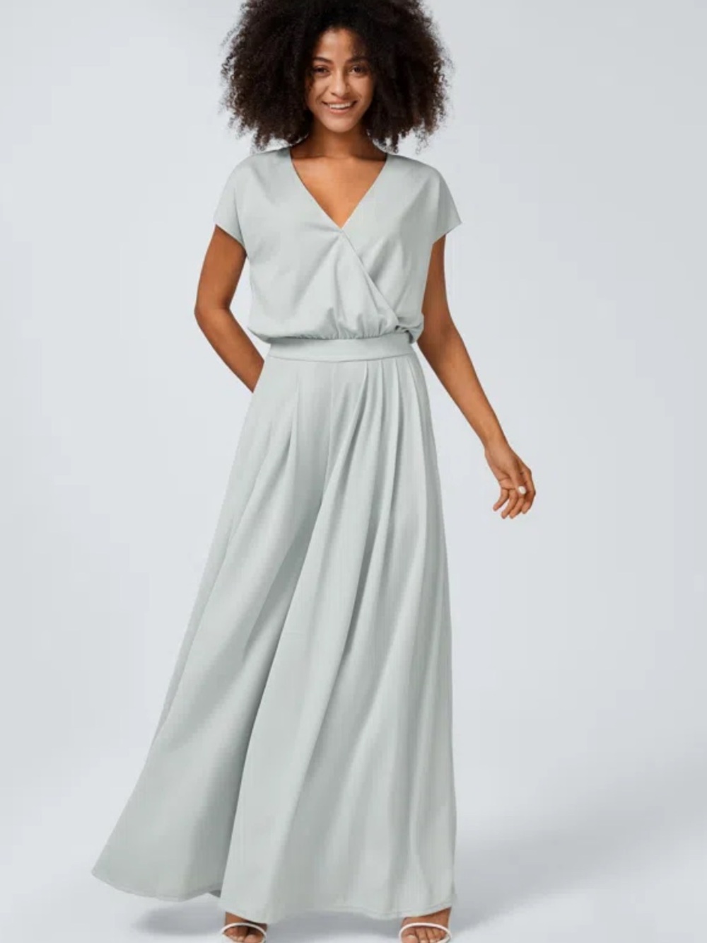 NWT ✨ HALARA silver Wrap-Front Jumpsuit size XL/16